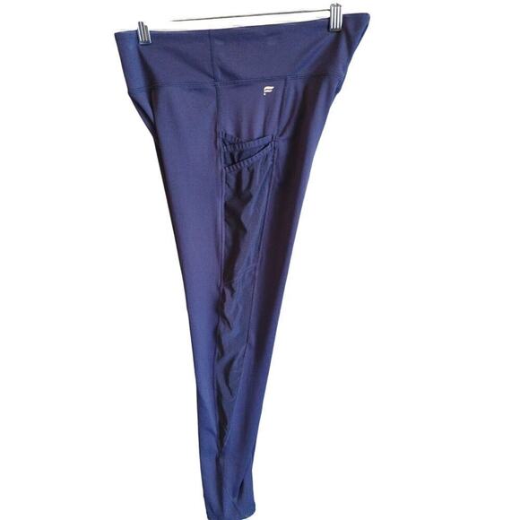 Fabletics Navy 7/8 Leggings Mesh Side Panel Pocket Small - Picture 6 of 7